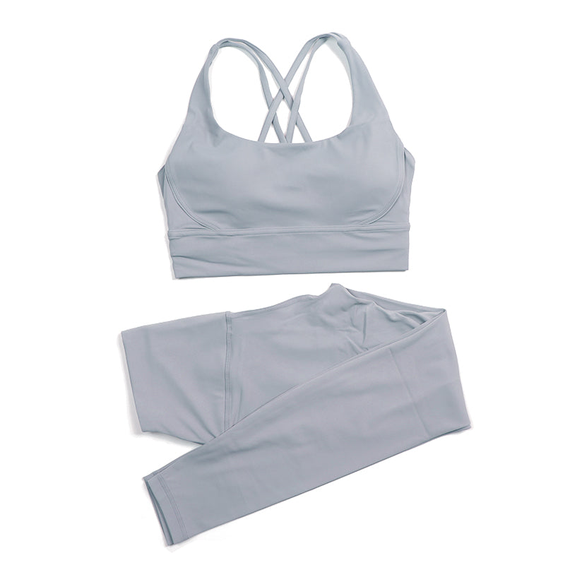 Premium High-Waist Seamless Yoga Set – Breathable Sports Bra & Leggings