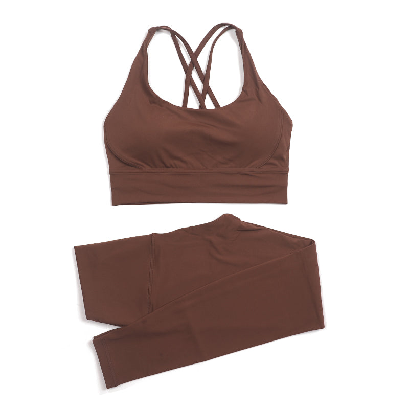 Premium High-Waist Seamless Yoga Set – Breathable Sports Bra & Leggings