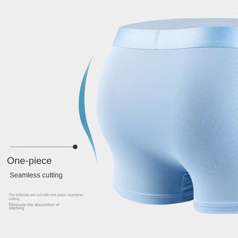 Premium Men’s Ice Silk Seamless Antibacterial Underwear (Pack of 4/5)