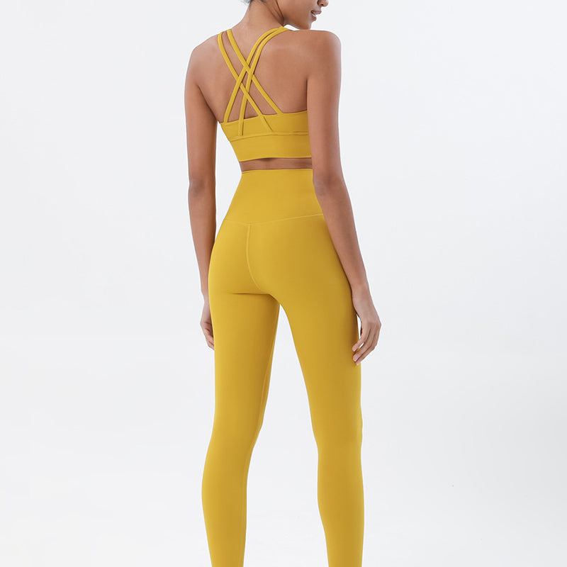 Premium High-Waist Seamless Yoga Set – Breathable Sports Bra & Leggings