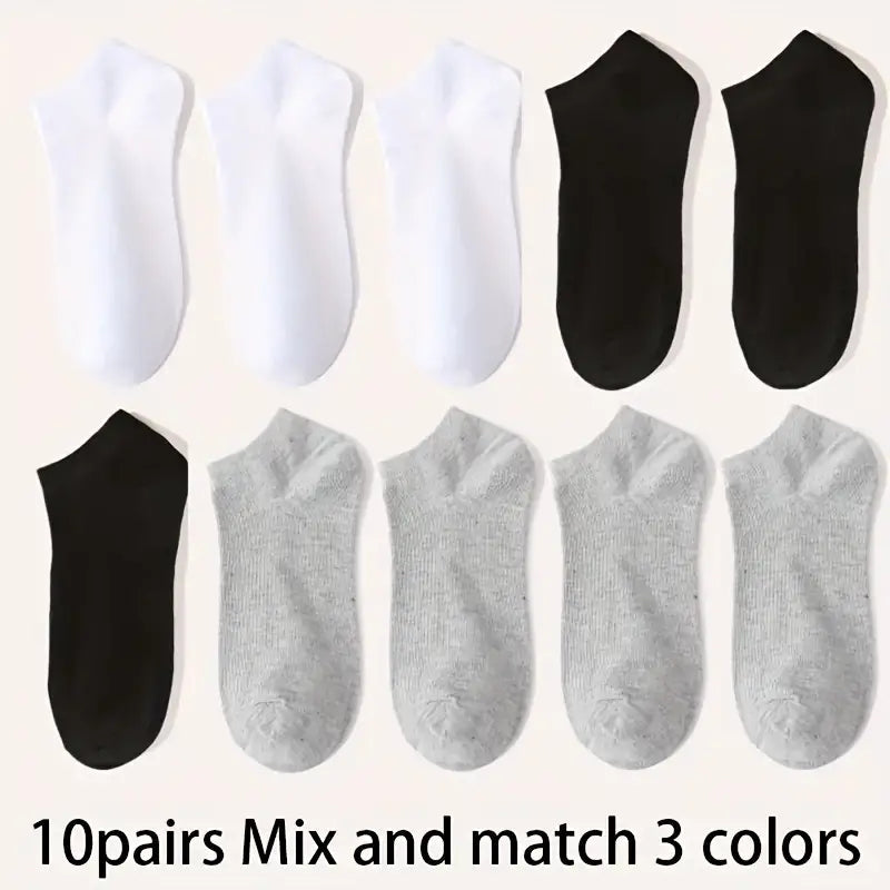 Unisex Low-Cut Ankle Socks | Breathable Cotton Blend Athletic Comfort | Multi-Color Daily Essentials