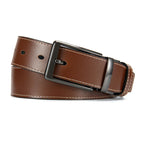 Men's Premium Double-Sided Cowhide Leather Belt | Adjustable Rotating Metal Buckle | High-Quality Business & Casual Reversible Belt