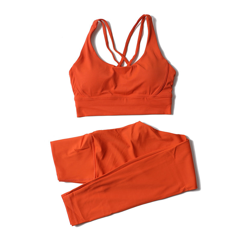 Premium High-Waist Seamless Yoga Set – Breathable Sports Bra & Leggings