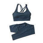 Premium High-Waist Seamless Yoga Set – Breathable Sports Bra & Leggings