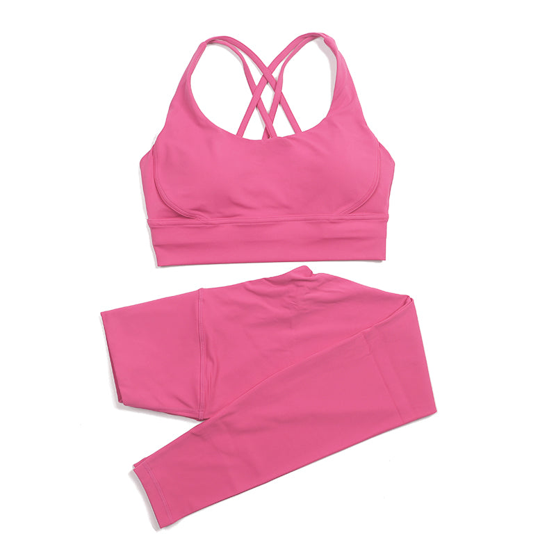 Premium High-Waist Seamless Yoga Set – Breathable Sports Bra & Leggings