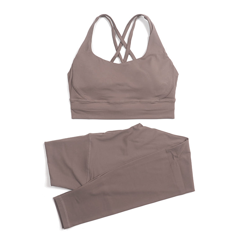 Premium High-Waist Seamless Yoga Set – Breathable Sports Bra & Leggings