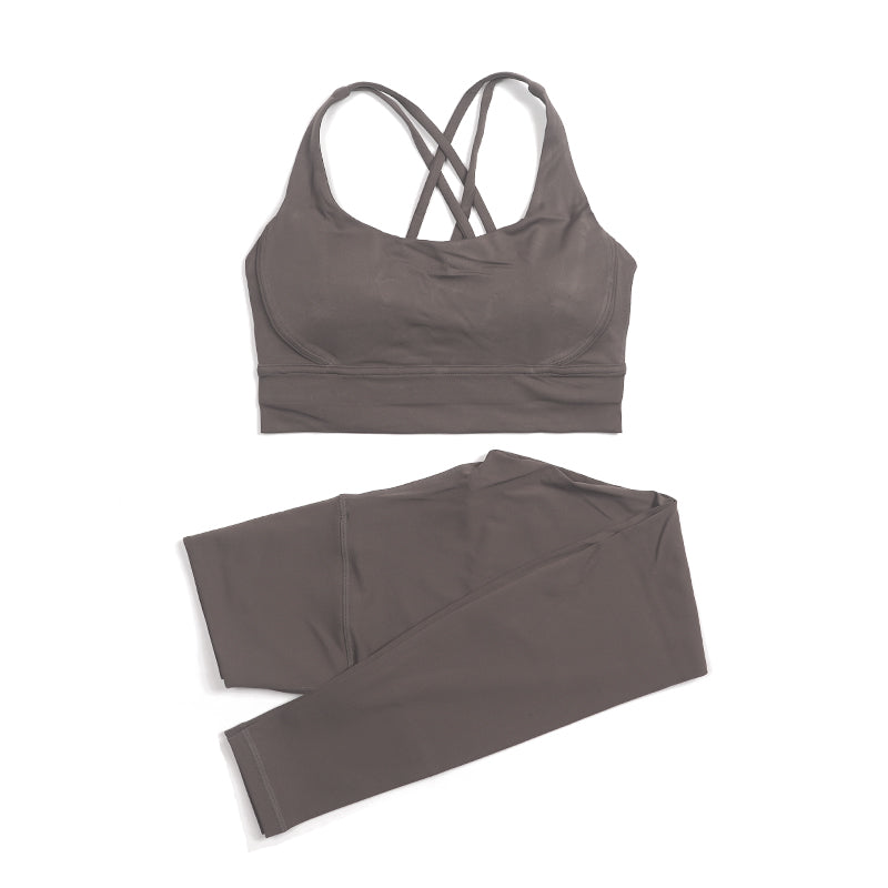 Premium High-Waist Seamless Yoga Set – Breathable Sports Bra & Leggings