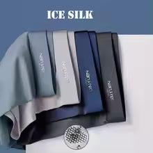 Premium Men’s Ice Silk Seamless Antibacterial Underwear (Pack of 4/5)
