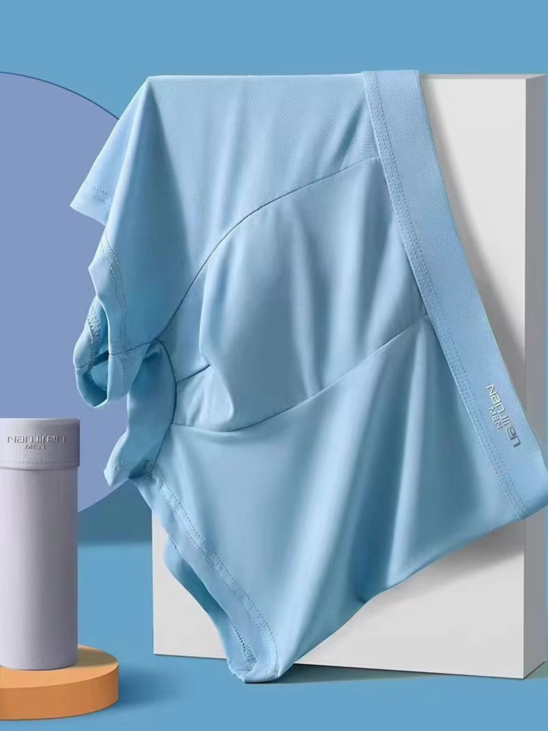 Premium Men’s Ice Silk Seamless Antibacterial Underwear (Pack of 4/5)
