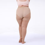 2 Pairs Womens 20D Ultra Toeless Sheer Tights Open Toe Control Top Plus Size  Pantyhose