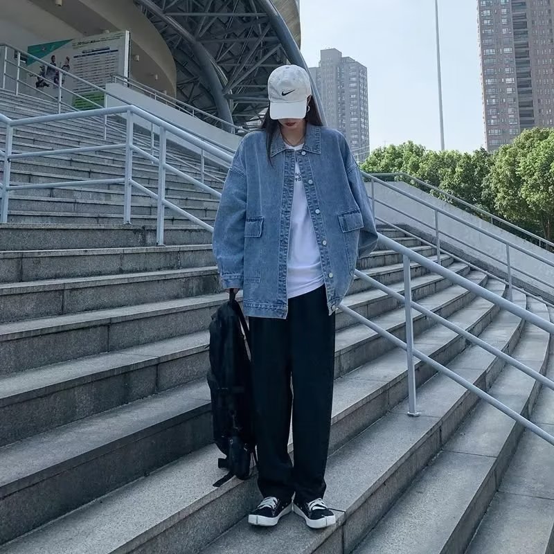 Students' Retro All-Match Jacket Trendy Style For Spring And Autumn