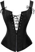 Leather Look Lace-Up Corset Top for Women – Stylish Party & Night Out Outfit