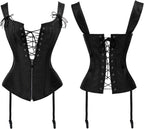 Leather Look Lace-Up Corset Top for Women – Stylish Party & Night Out Outfit